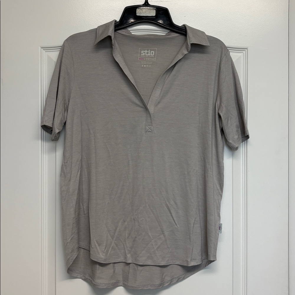 Stio Women's Alpin Lightweight Merino Polo Short Sleeve Size Large
